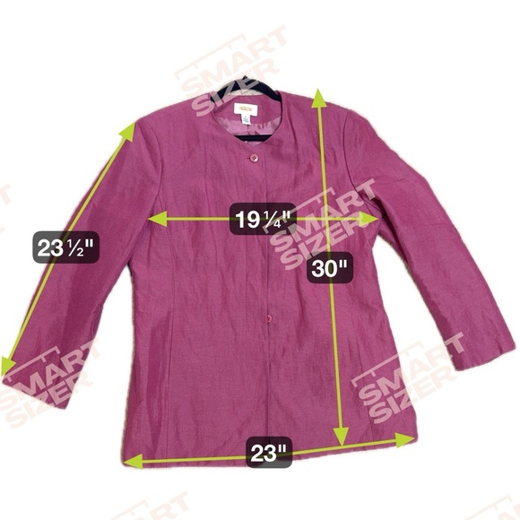 Talbots Women’s Vintage Mauve Button Down Scoop Neck Blazer - Picture 8 of 8